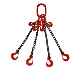 Стропы цепные четырехветвевые с укорачивающими крюками
