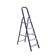 Стремянка стальная TOR M8305 1*5 окрашенная с алюминиевыми ступенями 30*20 мм
