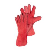 FoxWeld Краги спилковые красные (пр-во Foxweld)